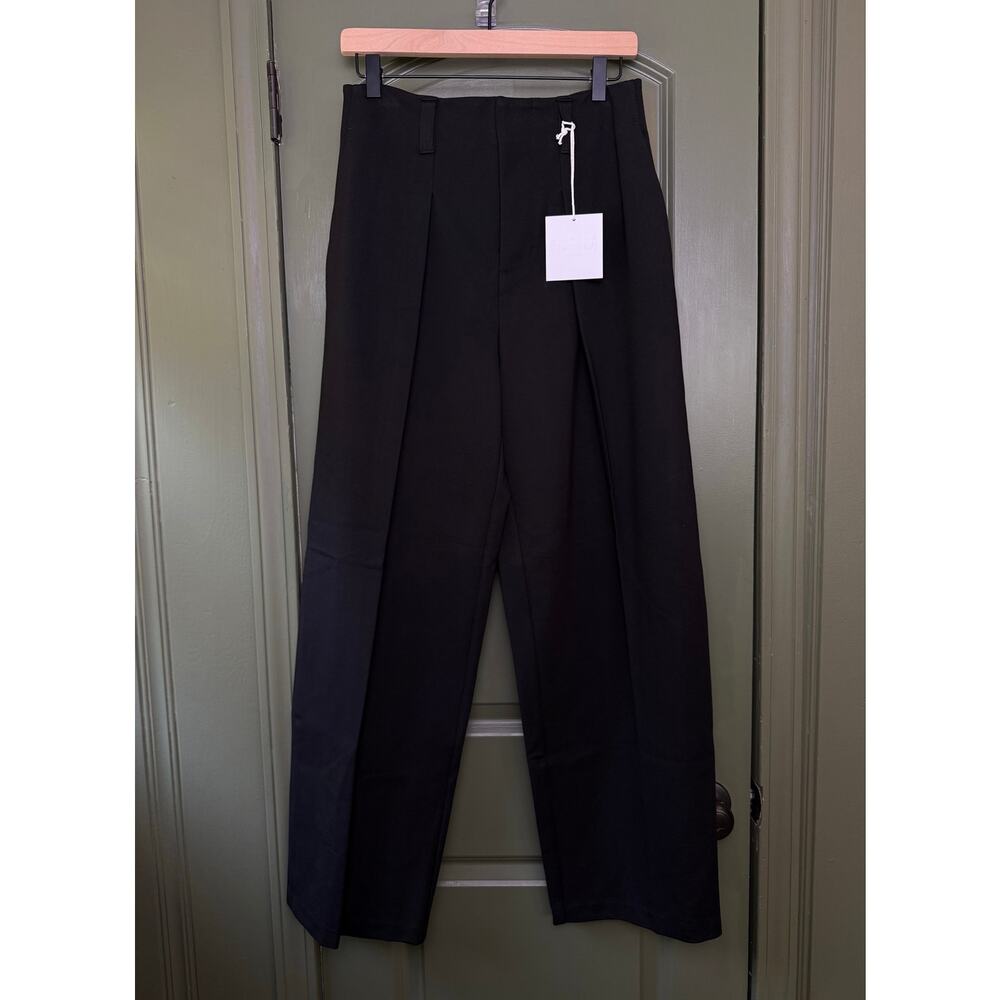 NWT Pistola Eden Pleated Ponte Barrel Tailored Trouser Night Out Black Womens 26 - Picture 3 of 9